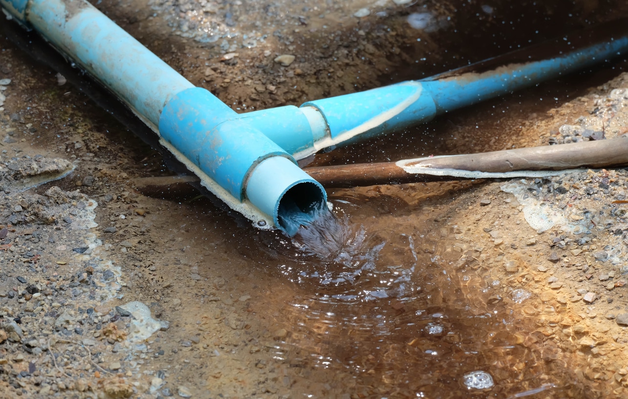 Licensed plumber installing residential plumbing system in Denison TX
