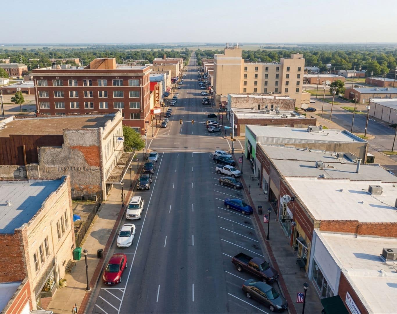 Lee Street in downtown Greenville, Greenville, TX
