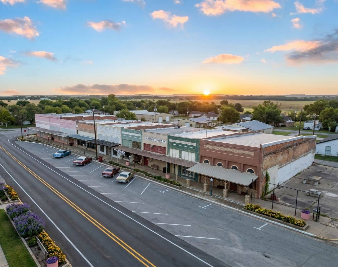 U.S. Route 69 in Celeste, Celeste, TX