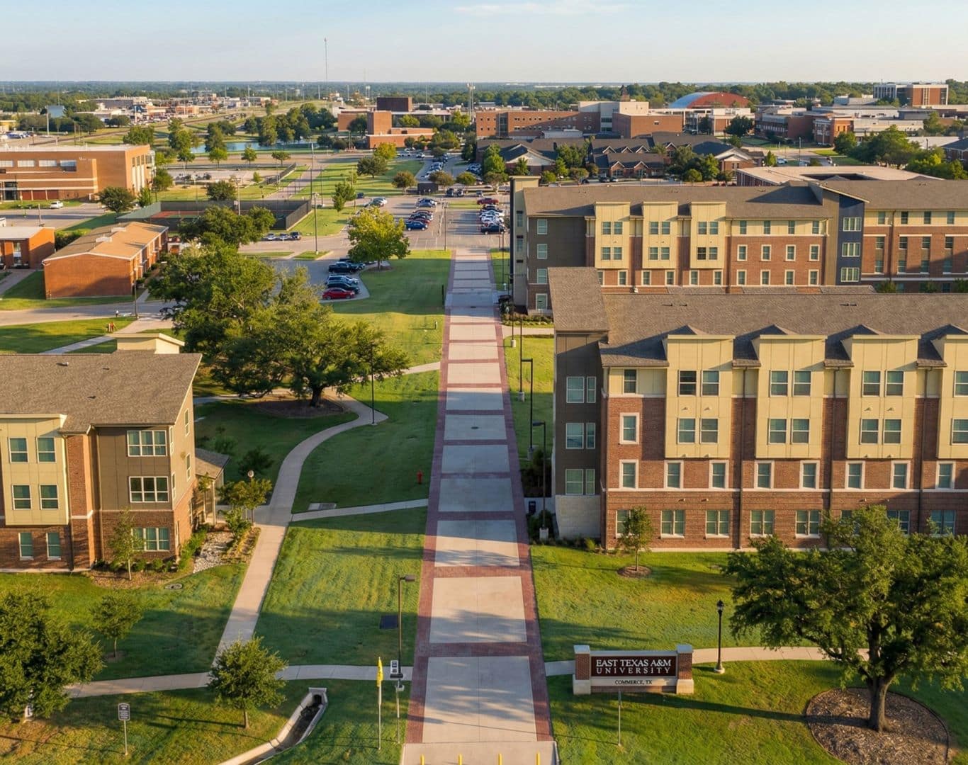 View of the East Texas A&M University campus, Commerce, TX